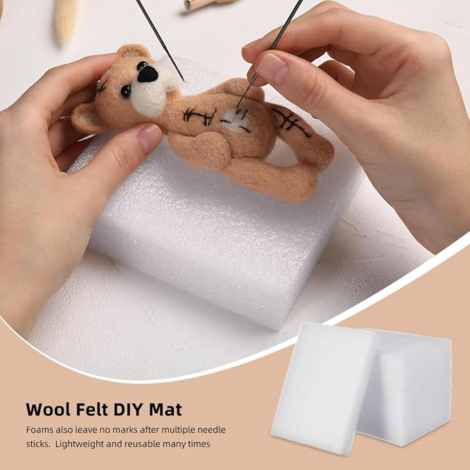 TEHAUX 6pcs Needle Felting Foam Pads - Image 3