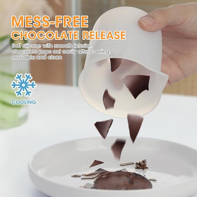 Aieve 6 Pcs Silicone Chocolate Melting Cups, Reusable Measuring Cups - Image 6