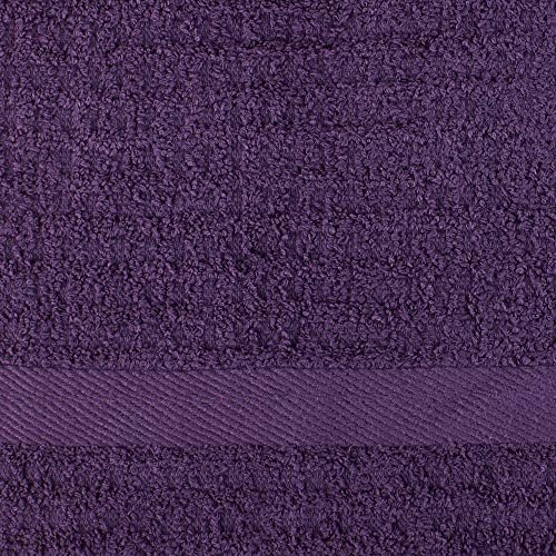 DII Basic Terry Collection Waffle Dishtowel Set, Solid Eggplant, 4 Piece - Image 4
