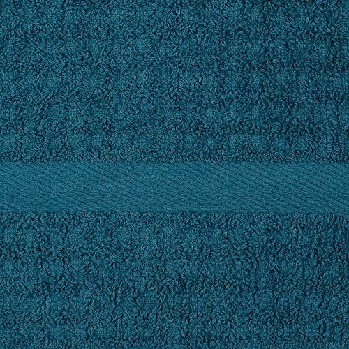 DII Basic Terry Collection Waffle Dishtowel Set, Solid Stormblue, 4 Piece - Image 4