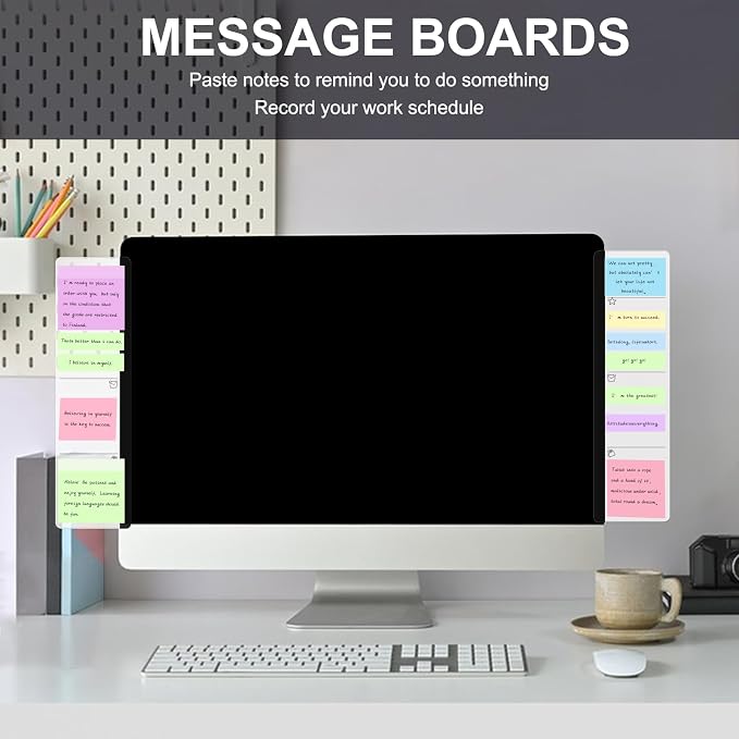 Office Desk Accessories 2pcs Computer Message Board Monitor Memo Board Office - Image 5