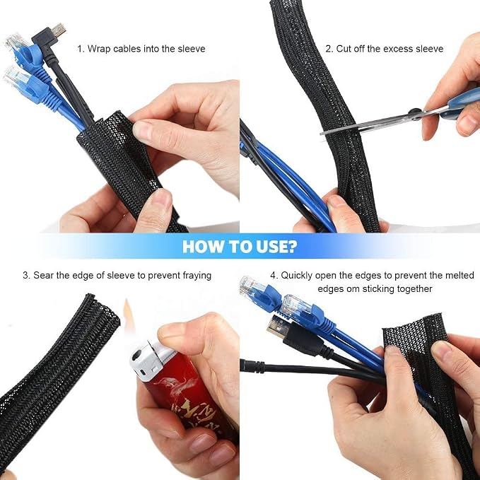 AGPTEK Cable Sleeve, 6.6ft - Image 6