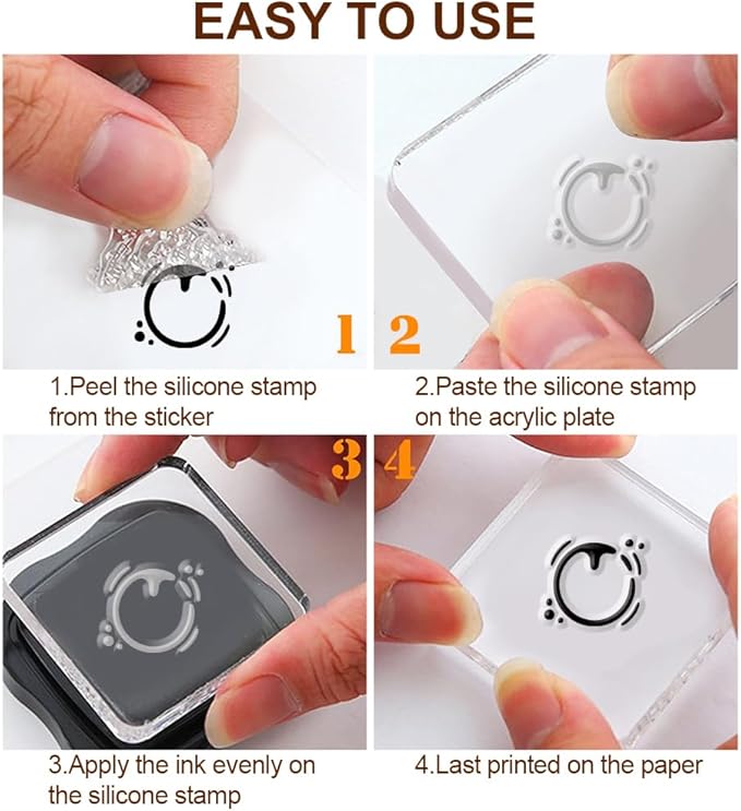 29 Pcs Acrylic Stamps for Crafting Card Making Supplies Set Include 3 Acrylic Clear Stamp Blocks, 6 Clear Silicone Stamps Seals, 20 Craft Ink Pads Stamp for DIY Scrapbooking Journal