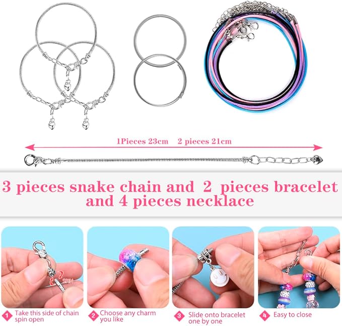 VICTLOV Charm Bracelet Making Kit, DIY Craft - Image 5