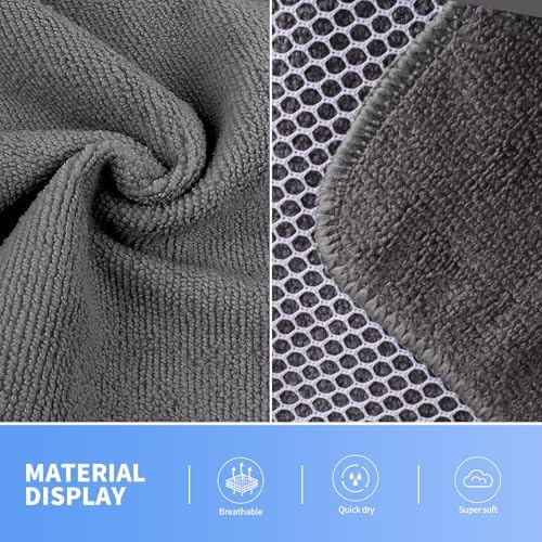 KinHwa Kitchen Dish Washcloths Microfiber Gray - Image 7