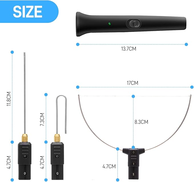 Foam Cutter Tool with Digital Voltage Controller, 100-240V /18W 4 in 1 Hot Foam Cutter Set with Marker Pen