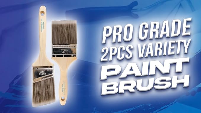 Pro Grade Paint Brushes, Flat & Angled Paint Brush Set, Walls & Trim, decks | - Image 7