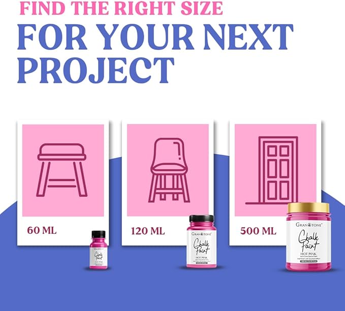 GRANOTONE Chalk Paint for Furniture, Matt-Finish Water-Based Acrylic Paint for Wood, Walls, Metal, Glass, Paper, Fabric Canvas, Maximum Coverage Chalk Paint for Kids & Adults, 500 Ml (TURQUISH)