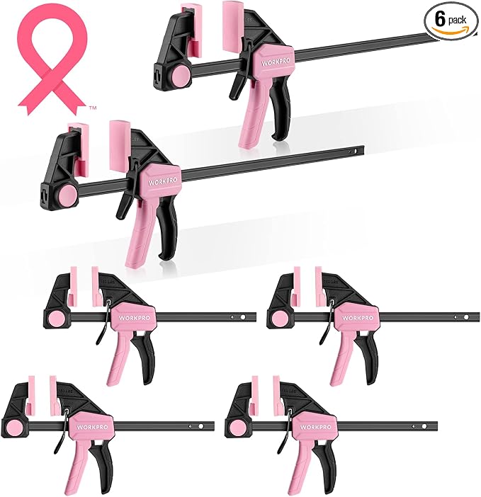 WORKPRO Bar Clamps for Woodworking, Light-Duty Quick-Change F Clamps by WORKPRO