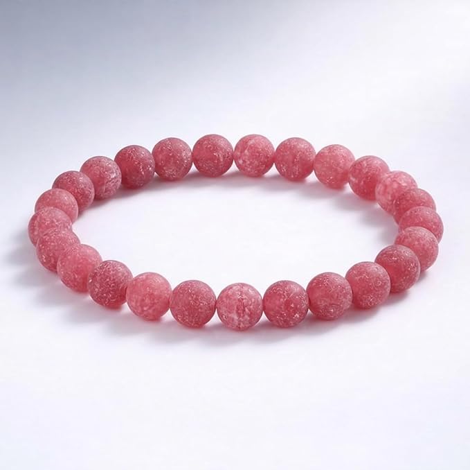 36pcs Natural Matte Red Gemstone Beads，10mm Frosted Round Loose Stone Beads - Image 4