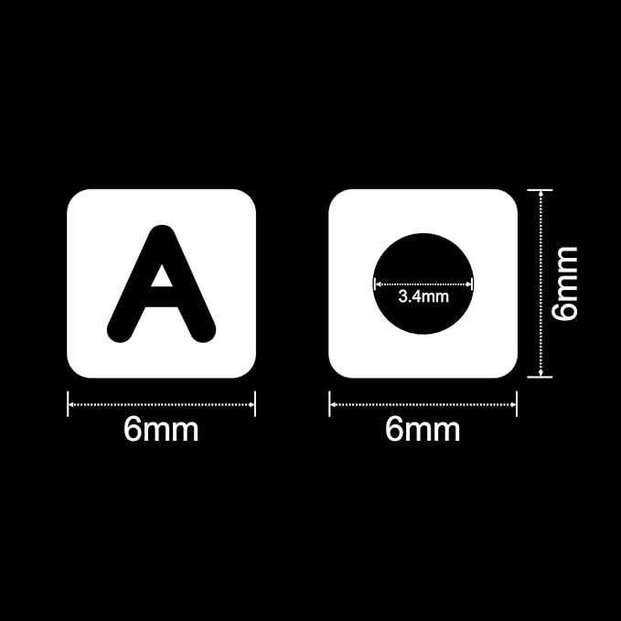 Augshy 700PCS White Letter Beads Alphabet Beads - Image 2