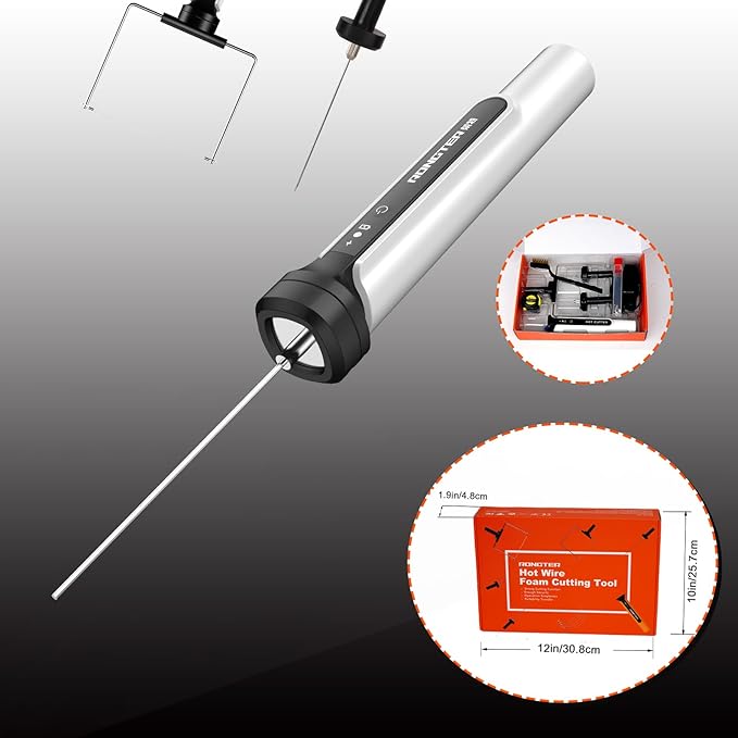 3 in 1 Hot Wire Foam Cutter Kit, White Foam Cutter Electric Foam Cutting Tool, Heated Foam Carving Knife Kit