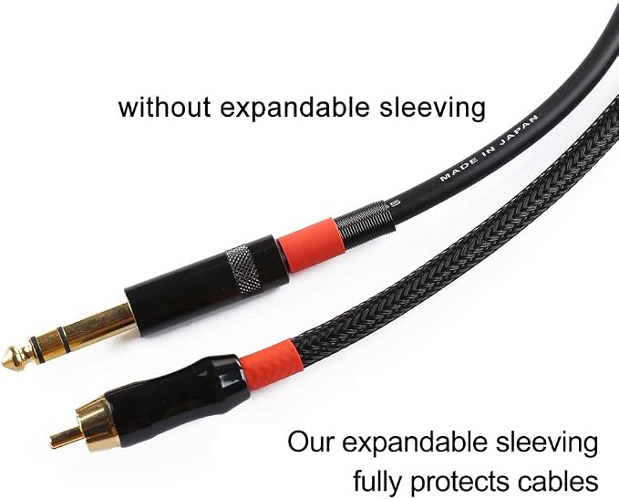 50ft - 1/4 inch & 1/2 inch PET Expandable Braided Sleeving – Black – Alex Tech - Image 2