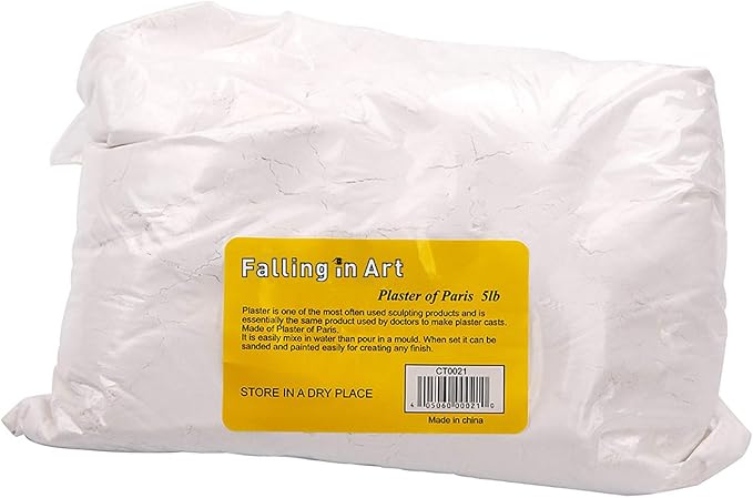 Falling in Art 5 LB Plaster of Paris | Hand Mold Casting Kit Powder, Gypsum by FallinginArt