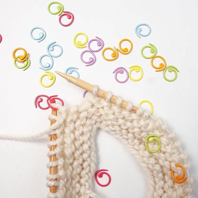 Hilsayum Multicolor Stitch Markers Knitting Stitch Rings Mini Size Crochet Markers Knitting Tool for Sewing Weaving