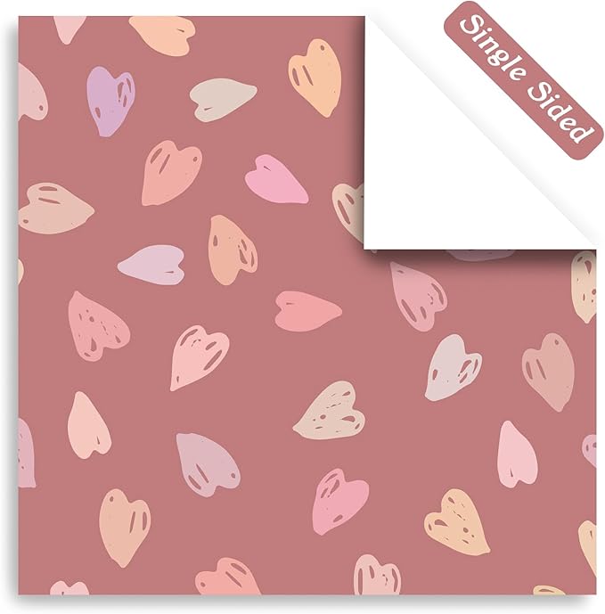 24 Sheets 12 Designs Scrapbook Paper Pad,6"×6” Single-Sided Decopodge Craft Cardstock Paper,Scrapbooking DIY Decorative Background Cardmaking Supplies.Sweet Love