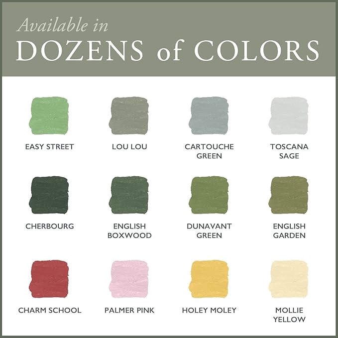 AMY HOWARD AT HOME Chalk-Based One Step Paint for Furniture, Cabinetry, Decor, Finish, and More | No Stripping, Sanding, or Priming | Medium Base | 32 Ounce | Cartouche Green