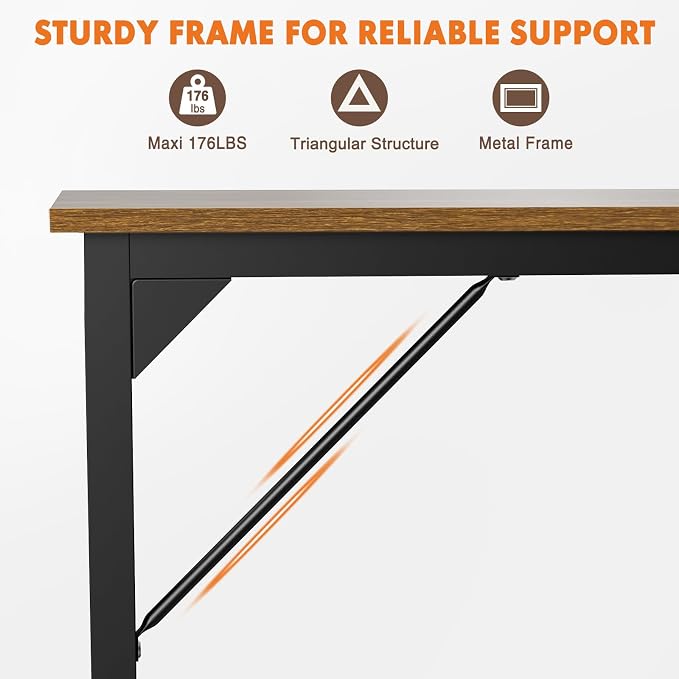 Sweetcrispy 63-Inch Small Computer Desk - Image 5
