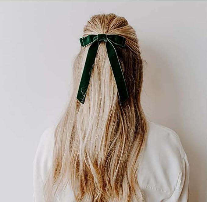 15 Yards Velvet Ribbon 1 Inch Single Face Green Velvet Ribbon Spool Prefect for Wedding, Ribbons for Gift Wrapping, Vintage Christmas Decor Tree Ornaments Wreath Hair Bows, Ribbons for Crafts