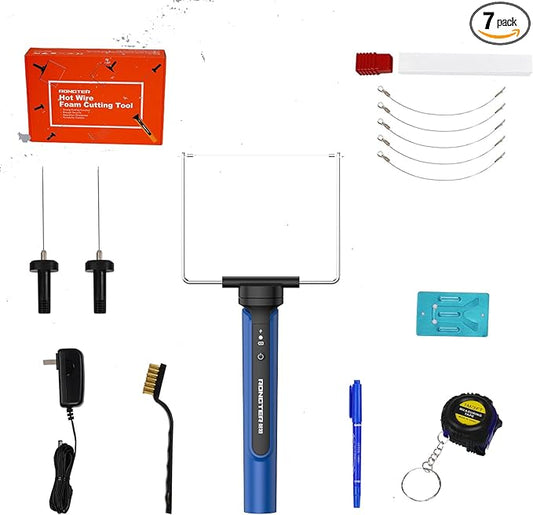 3 in 1 Hot Wire Foam Cutter Kit, Blue Foam Cutter Electric Foam Cutting Tool, Heated Foam Carving Knife Kit