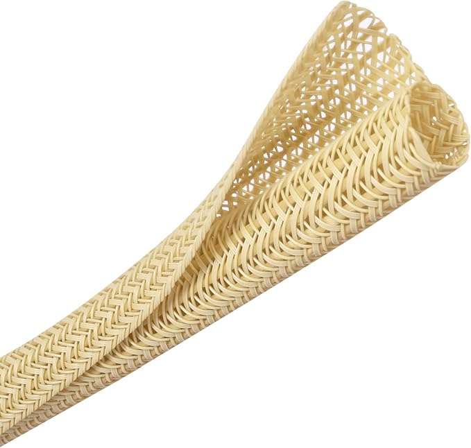 25ft - 1 inch Braided Cable Management Sleeve Cord Protector - Self-Wrapping by CrocSee