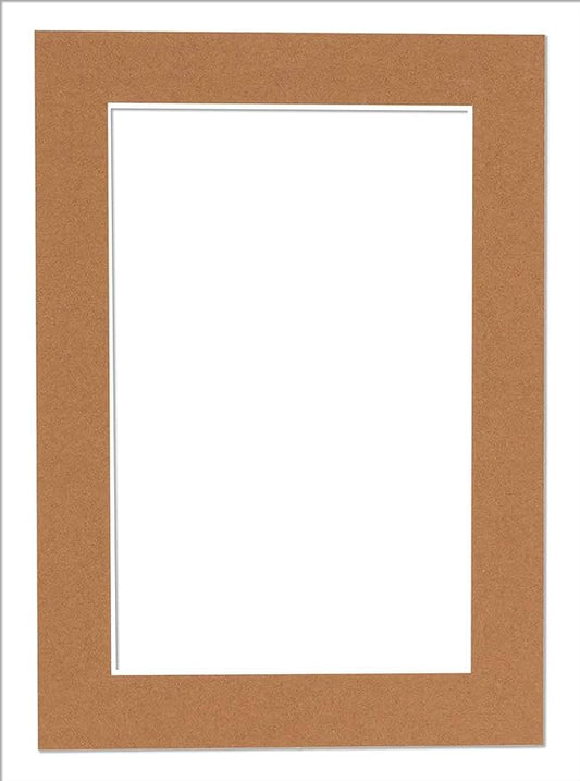 11x14 Mat for 8.5x11 Photo - Precut Aged Oak Brown Picture Matboard for Frames Measuring 11 x 14 Inches - Bevel Cut Matte to Display Art Measuring 8.5 x 11 Inches - Acid Free ONE MAT