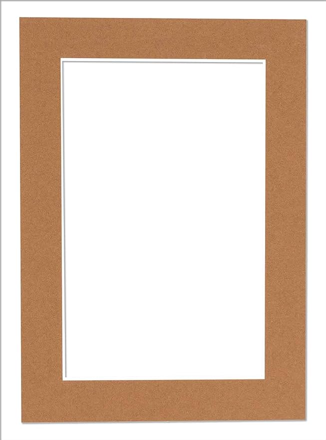 11x14 Mat for 8.5x11 Photo - Precut Aged Oak Brown Picture Matboard for Frames 11 x 14 Inches - Bevel Cut Matte to Display Art 8.5 x 11 Inches - Acid Free ONE MAT with Backing Board & Clear Bag
