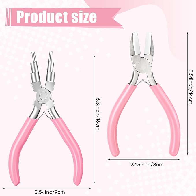 Mudder 2 Pieces Jewelry Making Tool Bail Making Pliers 6 in 1 Jewelry Wire - Image 2