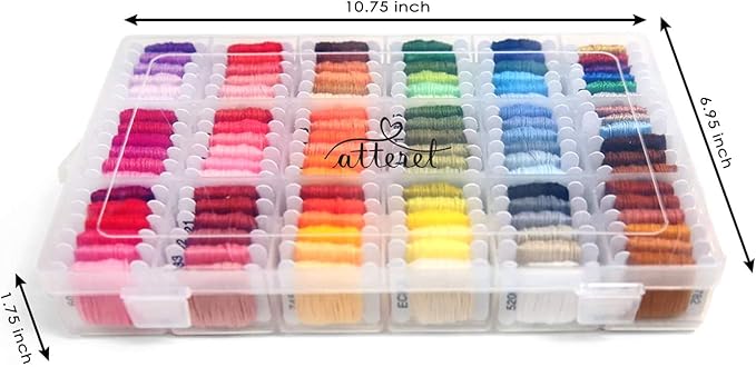 The Original 108-Color Embroidery Floss Kit – 99 Cotton & 9 Metallic Threads - Image 2