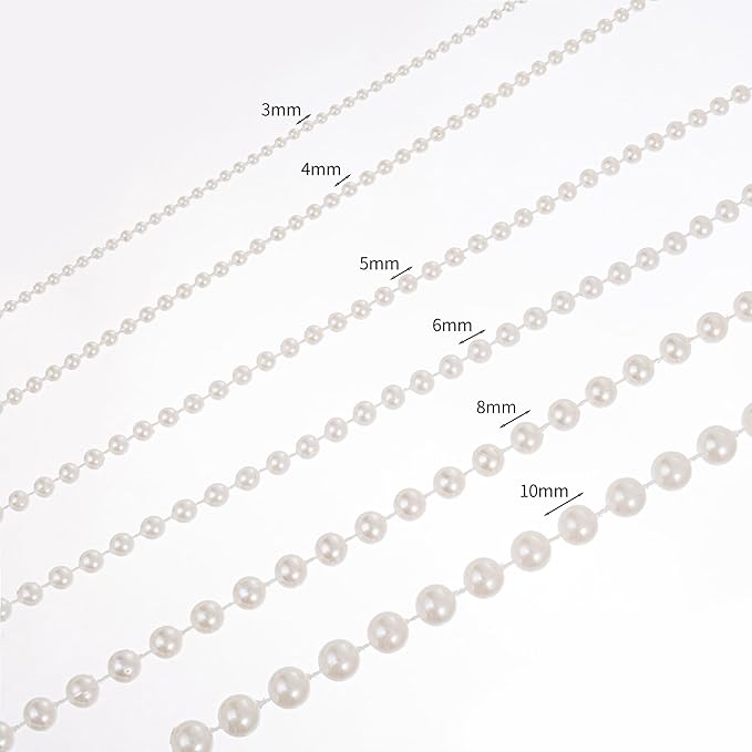 5mm Crafts Faux Pearl Beads Garland Pearl Bead Roll Strand of Pearls to - Image 4
