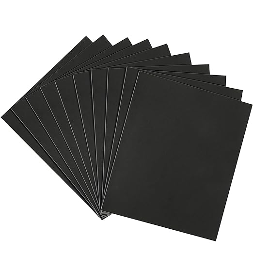 1500 Grit Sandpaper, 9 x 11 Inch Wet Dry Sand Paper Hand Abrasive Sanding Sheets for Wood Metal Automotive Sanding and Polishing, Fine - 10 Sheets