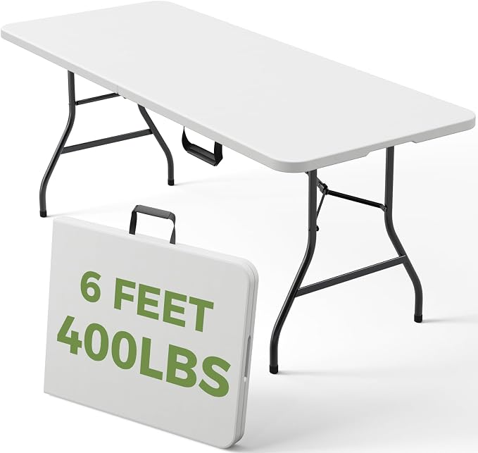 Folding Table, 6 FT Foldable Plastic Table by FoldingFurniture