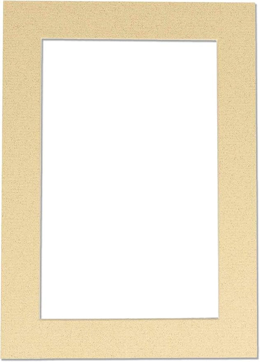 11x14 Mat for 8.5x11 Photo - Precut Tan Picture Matboard for Frames Measuring 11 x 14 Inches - Bevel Cut to Display Art Measuring 8.5 x 11 Inches - Acid Free ONE MAT with Backing Board & Clear Bag