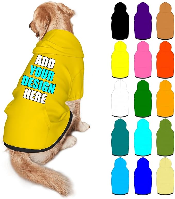 Customized Dog Hoodie with Name Logo Personalized Text Soft & Warm by Mynvzrk