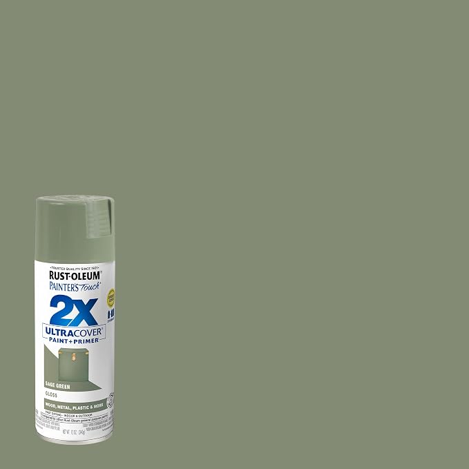 Rust-Oleum 249094 Painter's Touch 2X Ultra Cover Spray Paint, 12 oz, Gloss Sage - Image 2
