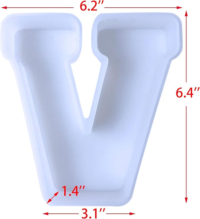 6 inch 26 Pack English Alphabet Silicone Letter Mold - Image 7