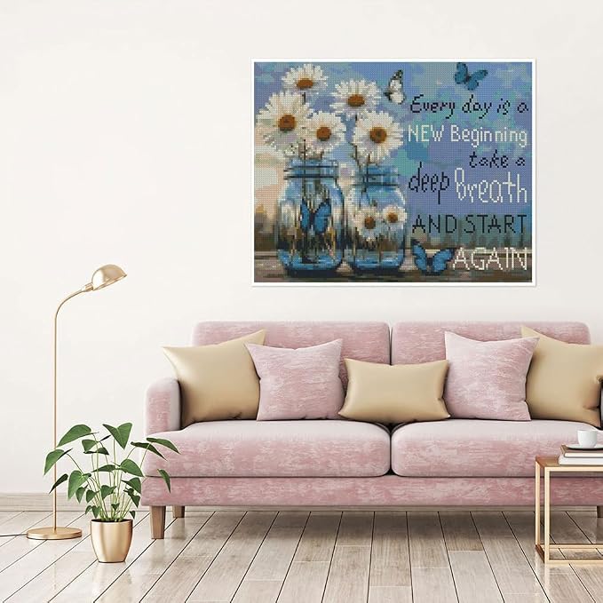 Flower Stamped Cross Stitch Kits Cross Stitch Patterns，Dimensions Cross Stitch - Image 6