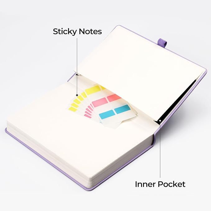 EMSHOI Lined Journal Notebook, 320 Numbered Pages, A5 Size | Leather Hardcover - Image 8