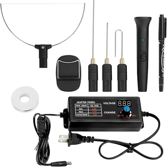 Foam Cutter Tool with Digital Voltage Controller, 100-240V /18W 4 in 1 Hot Foam Cutter Set with Marker Pen