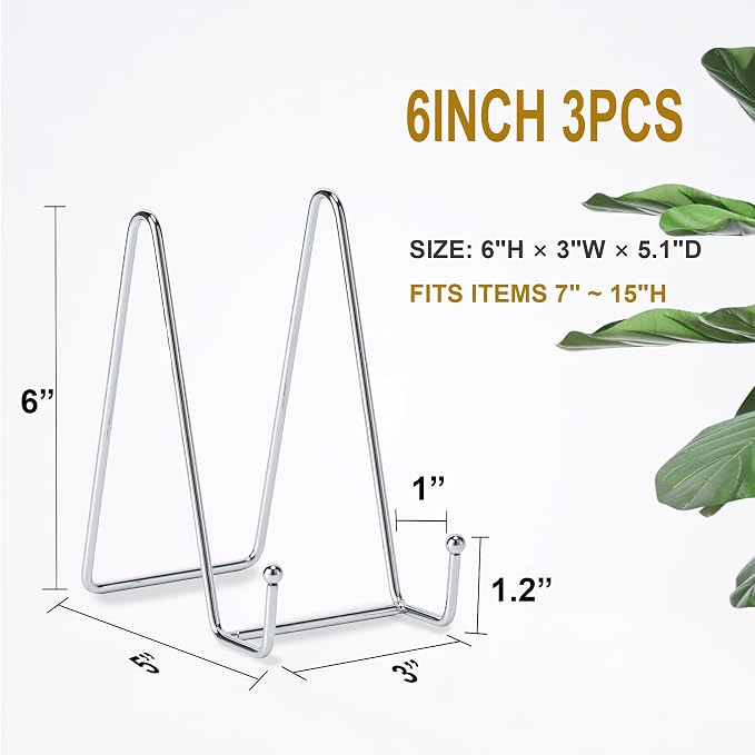 Hoewina Plate Stands for Display, Plate Holder Display Stands, Metal Frame - Image 2