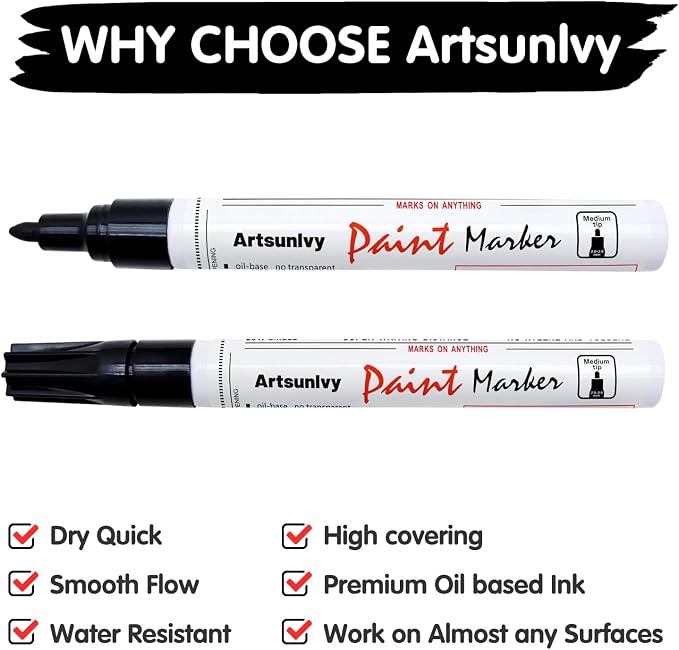 Artsunlvy Permanent Paint Pens Paint Markers - Image 6