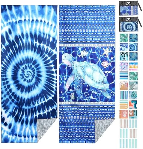 2 Pack Microfiber Beach Towel by PYSUPERMODE
