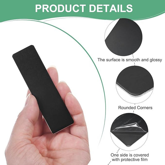 20-Pack Anodized Aluminium Laser Engraved Mount Metal Plate 3x1x0.03 Inch Engraver Blank Anodized Aluminum Sheets for DIY Laser Printing/Home/Office[Black]