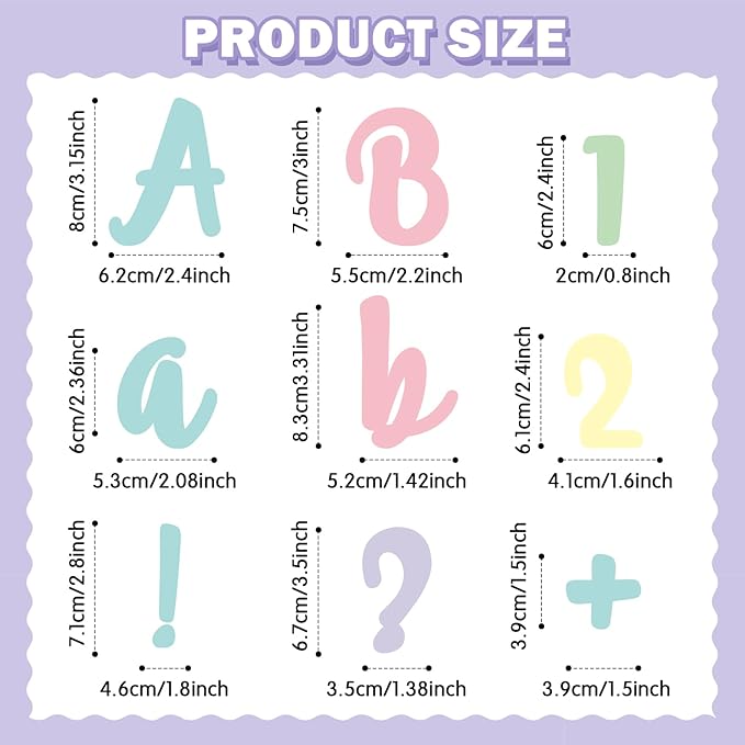 221 Pcs Bulletin Board Letters Round Alphabet Number Punctuation Symbol Combo Letter Cutouts Classroom Decoration for School Classroom Chalkboard Poster Board(Macaron Italic)