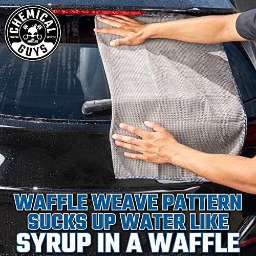 Chemical Guys, Waffle Weave Gray Matter Microfiber Drying Towel, 2 Pack - Image 3