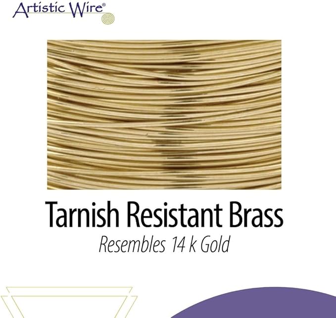 Artistic Wire, 26 Gauge Tarnish Resistant Brass Craft Wire, 311 ft