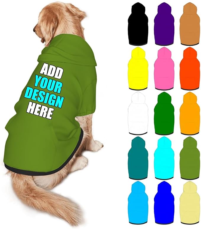 Custom Dog Clothes with Photo Name Logo Personalized Dog Sweaters by Mynvzrk