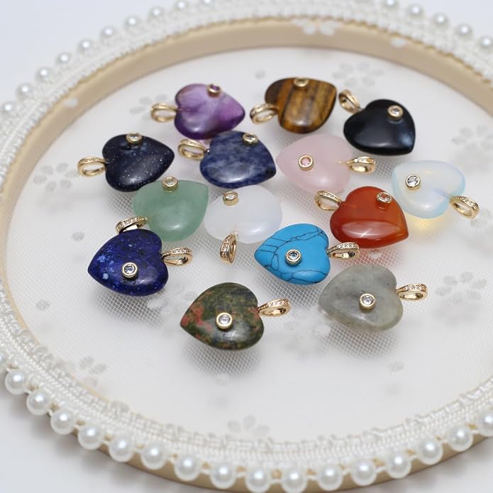 LE SKY Natural Stone Pendants Healing Crystal Gemstones - Image 3