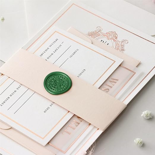 Glue Gun Sealing Wax Sticks for Wax Seal Stamp - Metallic Dark Green, Great for Wedding Invitations, Cards Envelopes, Snail Mails, Wine Packages, Christmas Gift Ideas, Pack of 10