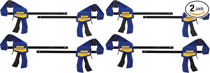 IRWIN Bar Clamp, 8 Pack | QUICK-GRIP | One-Handed | Mini by IRWIN